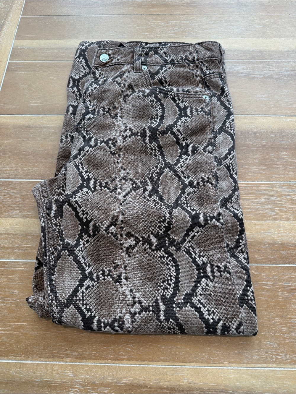H&M Snake Print Jeans